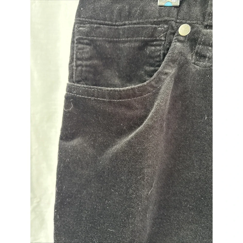 VTG Christopher & Banks Women’s Pants Size 10 Black Velvet Feel 5 Pockets 34x31